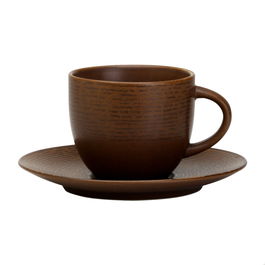 Avet Taza Té Con Plato Artist Brown (6 Unidades) 280ml D.16cm